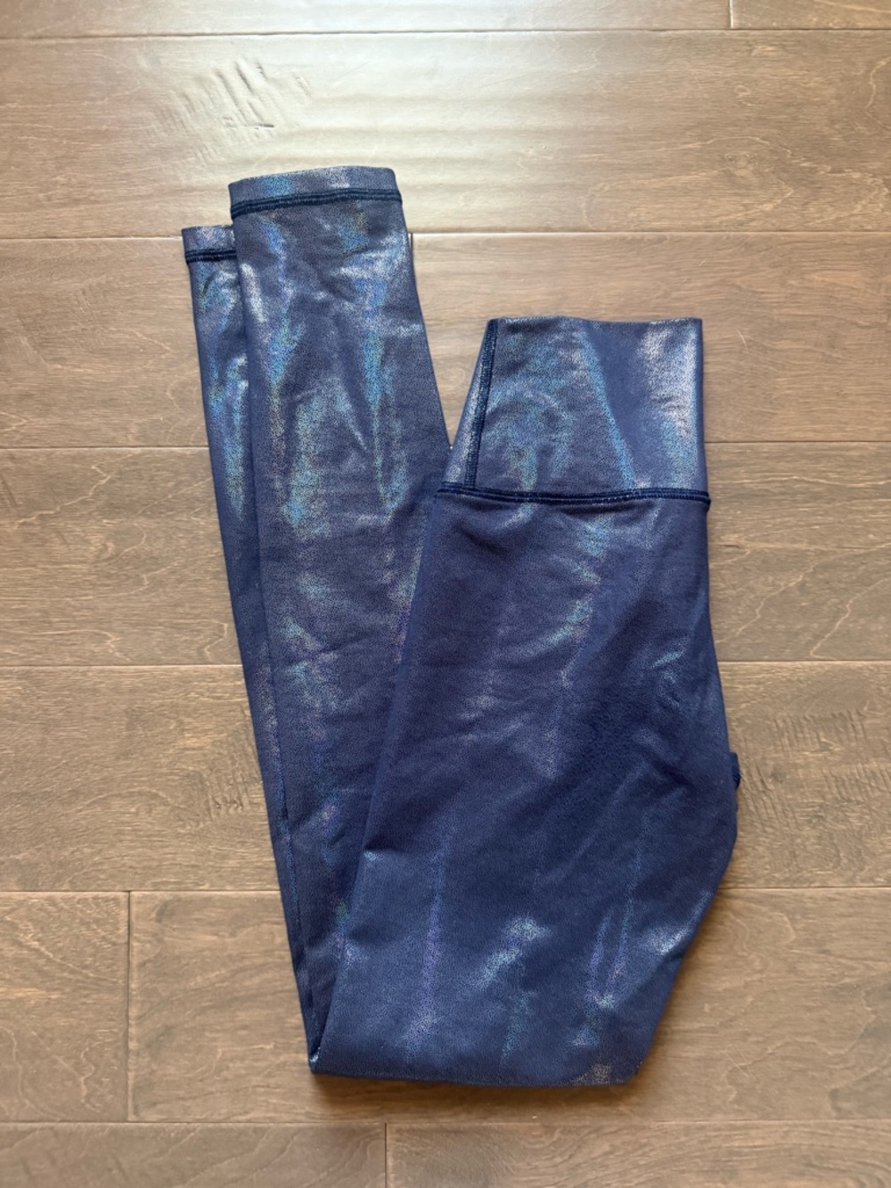Shimmery Navy Leggings - Women